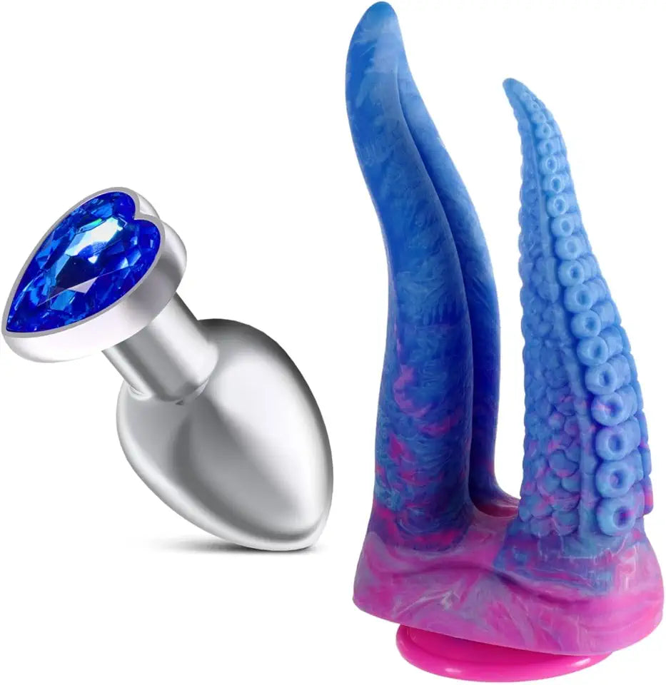Heart Shaped Anal Butt Plugs Double-Ended Dildo E761708