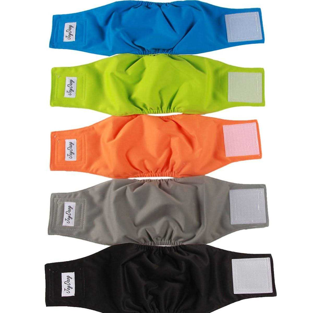 5 Pack Washable Dog Diapers Male A101