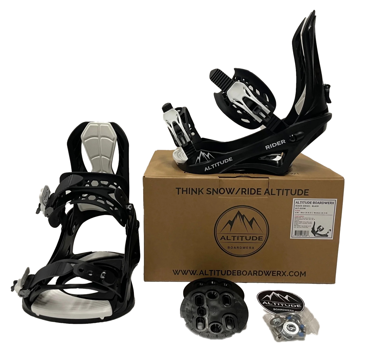 Black Snowboard Bindings L/XL E89268