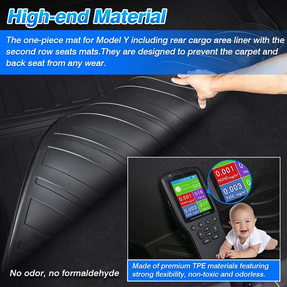 Custom Fit Trunk Mat Cargo Liner Back Seat Protector Black D928