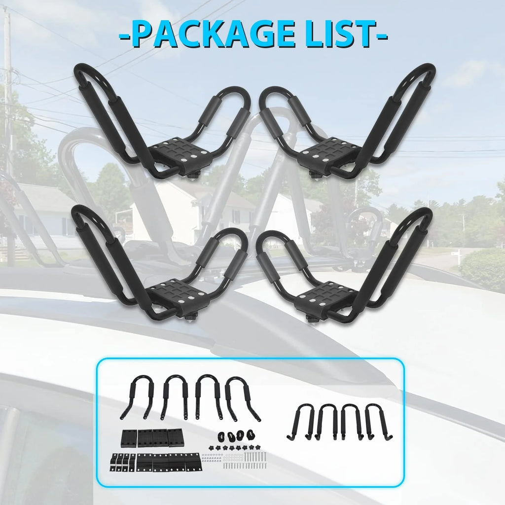 2 Pairs Universal Kayak Roof Rack Carrier D7534
