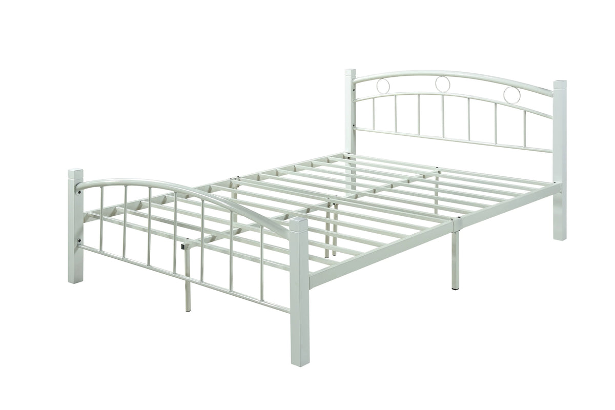 Metal Platform Bed with Headboard and Footboard Full Size J71277
