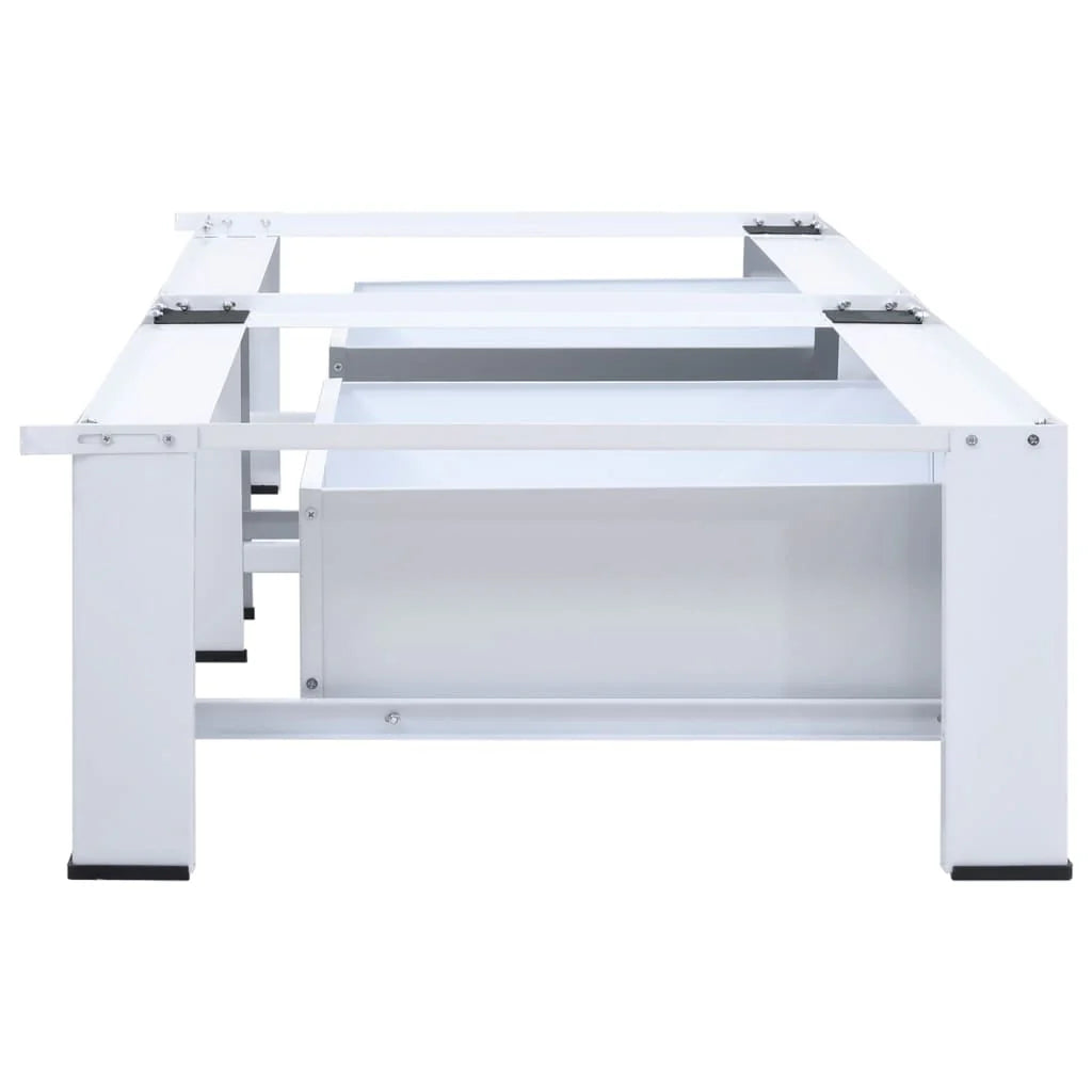 Washing and Drying Machine Pedestal with Pull-out Shelves White U750585