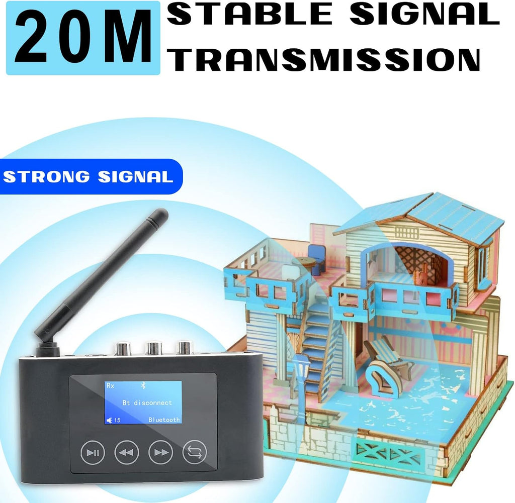 Bluetooth 5.1 Transmitter Receiver with Screen, Optical RCA AUX G559506