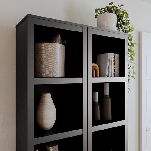 White 6-Tier Bookcase with 2 Adjustable Shelves R859
