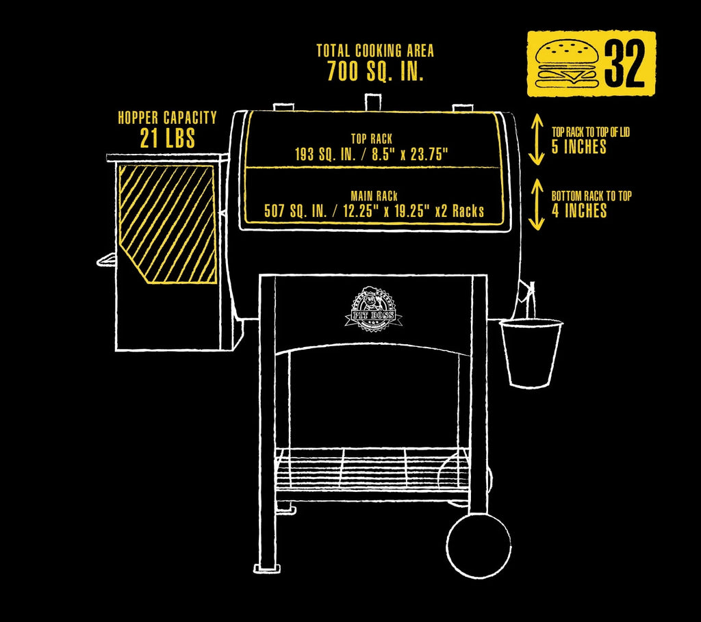 Wood Fired Pellet Grill with Flamebroiler U624