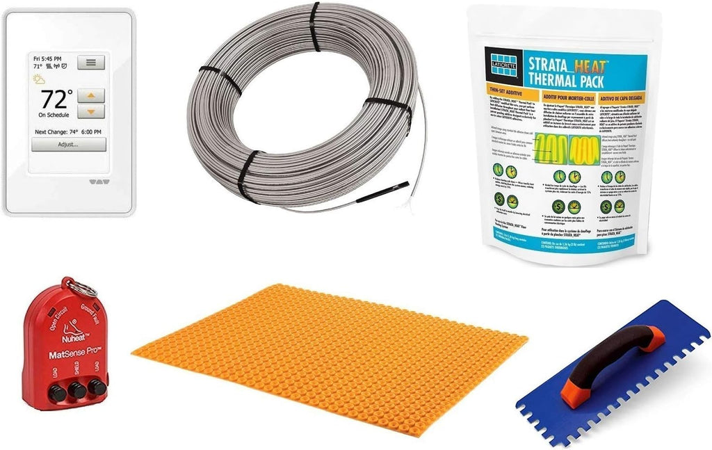 Floor Heating Kit 64 Square Feet with Thermostat J51106