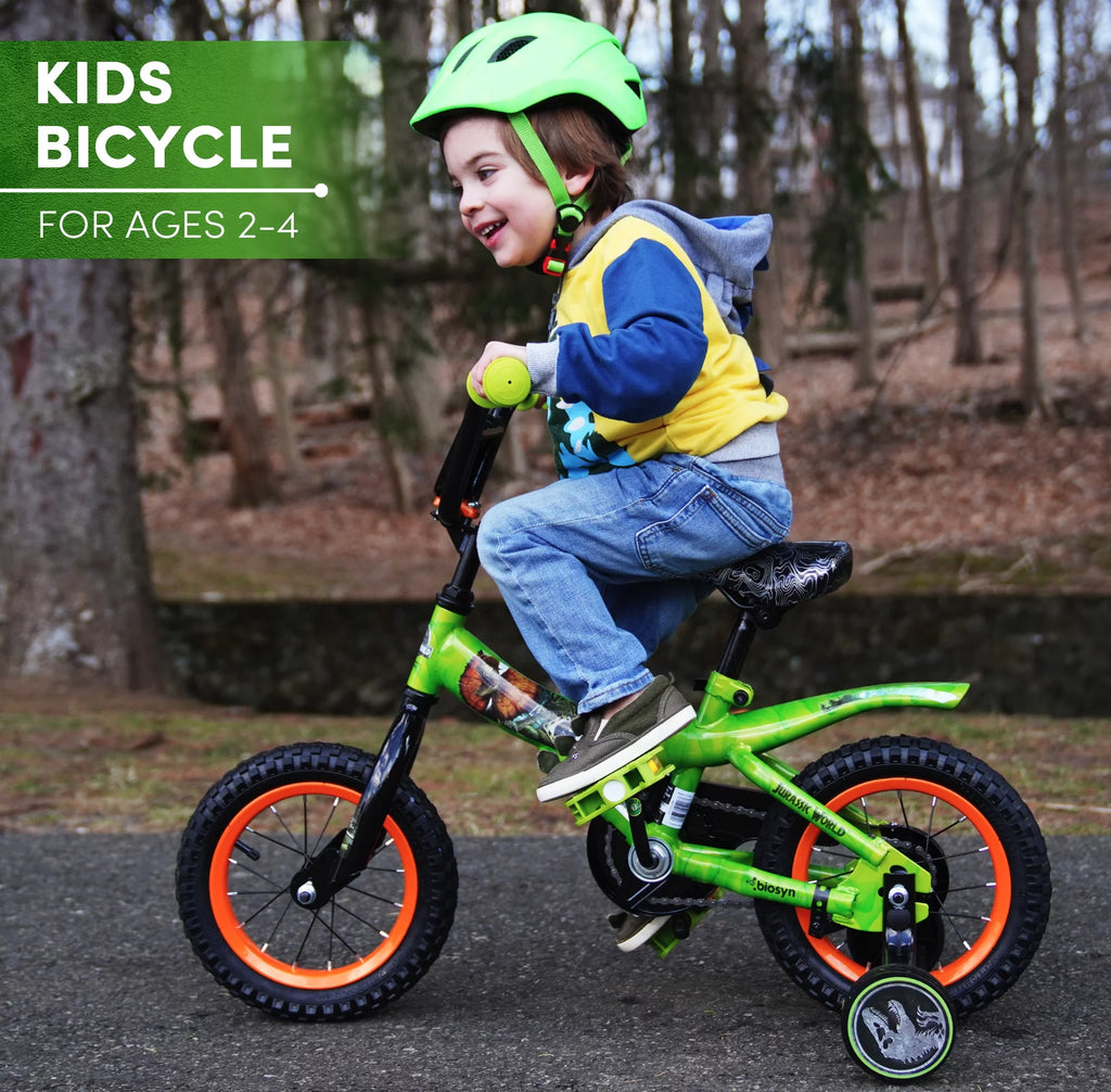 Green and Orange 12-inch Boy's Bicycle with Training Wheel A54074