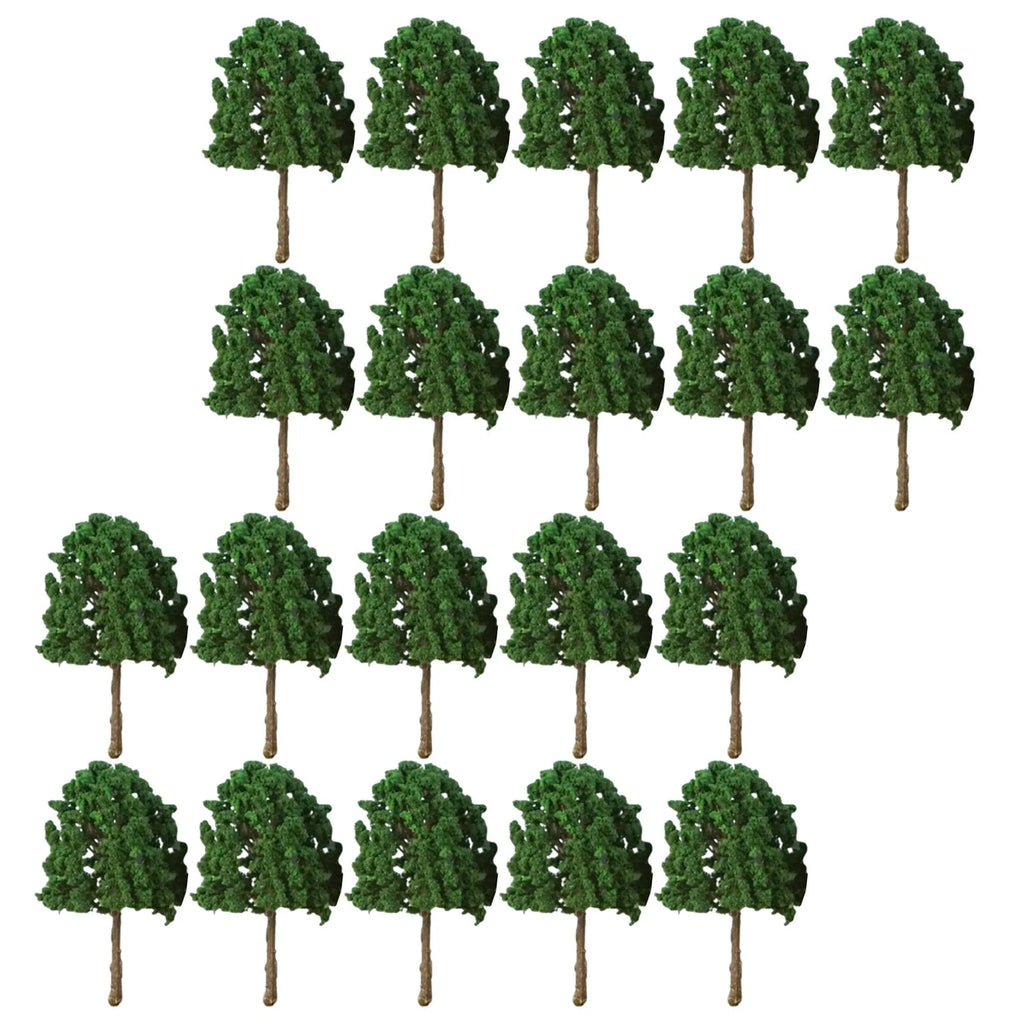 20 Pieces 2.95 inch Dark Green Miniature Trees for Diorama H327550