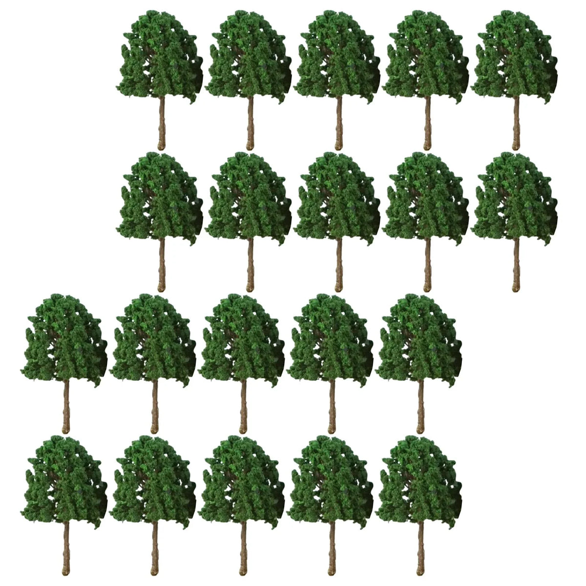 20 Pieces 2.95 inch Dark Green Miniature Trees for Diorama H327550