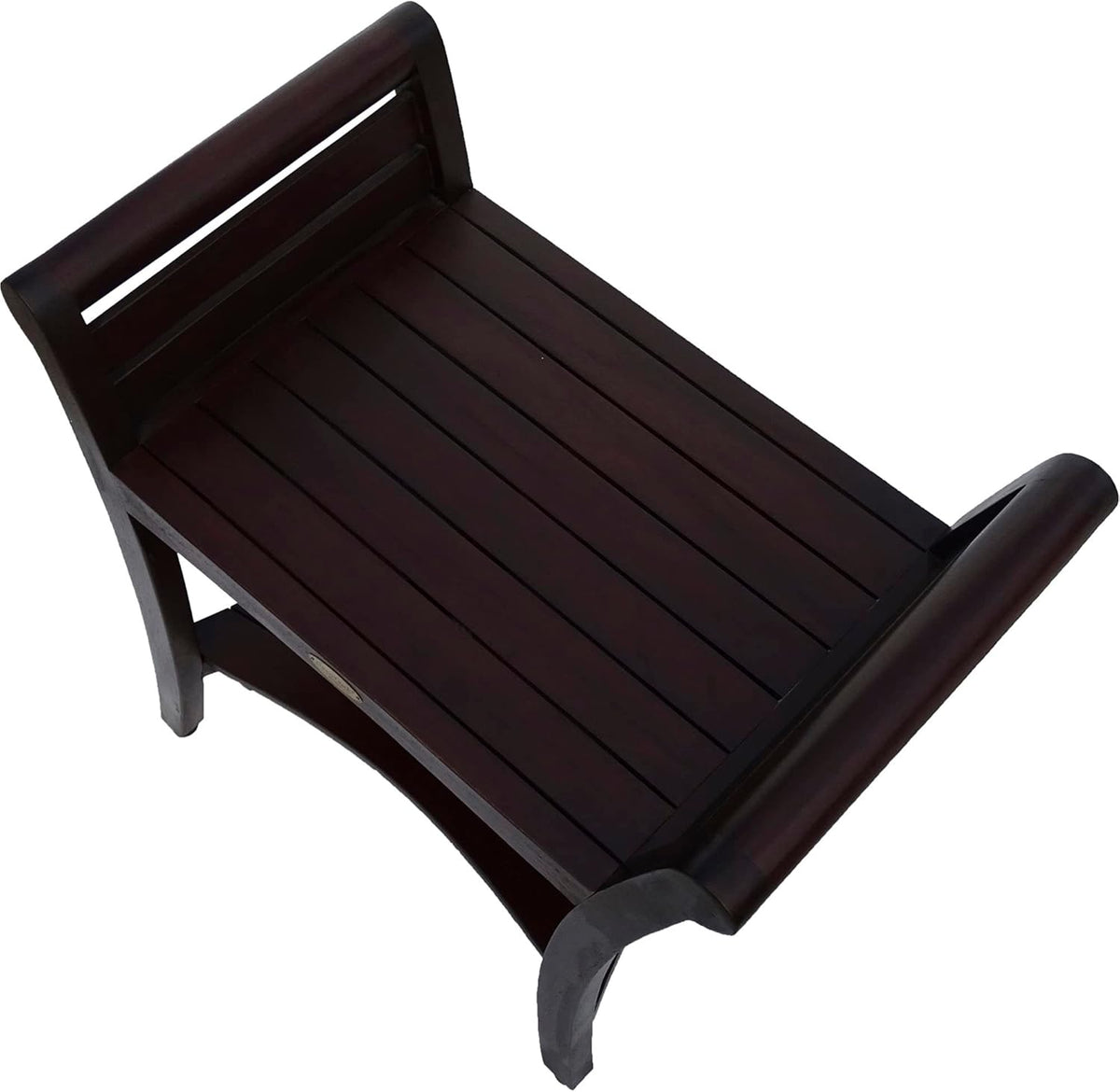 Teak Shower Bench 24 Inch Brown R760878