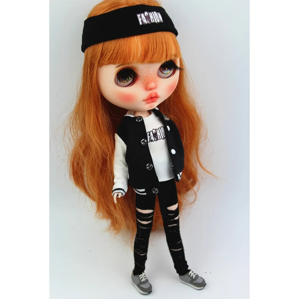 Casual Skinny Ripped Pants for 12'' Blythe Doll G2539