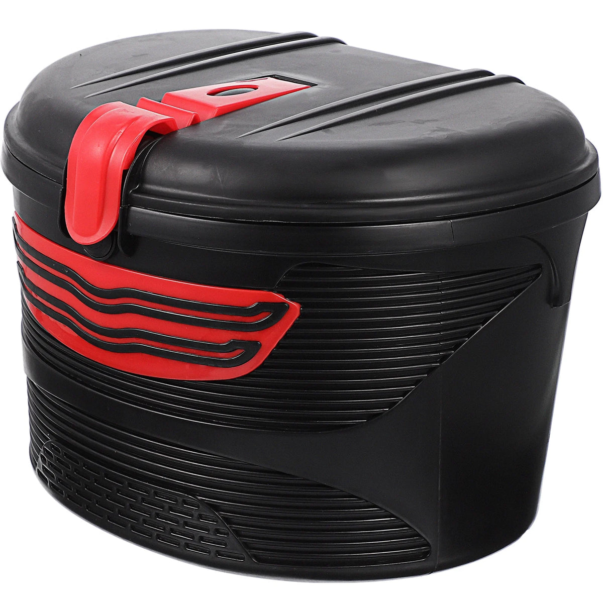 Red Plastic Storage Basket with Lock J7268