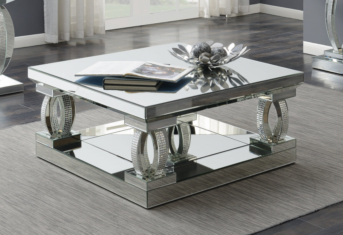 Square Coffee Table with Lower Shelf G526695