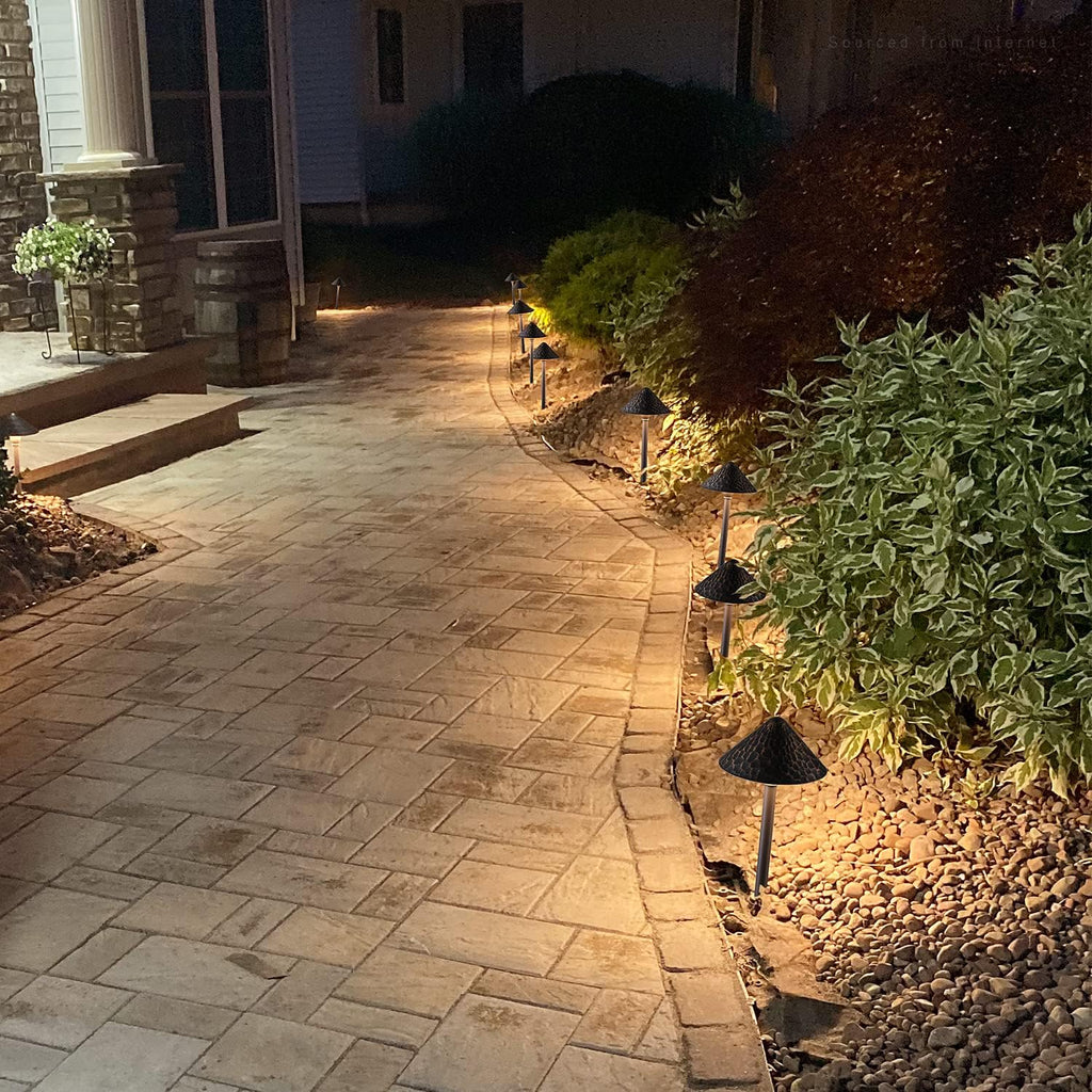 4 Pack Retro Bronze Aluminum LED Pathway Lights M411