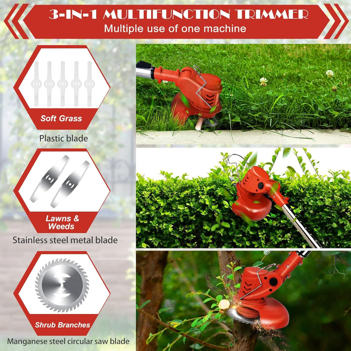 21V Cordless String Trimmer with 2 Batteries W21121