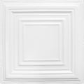 Bright White Satin Tin Ceiling Tile Z333775