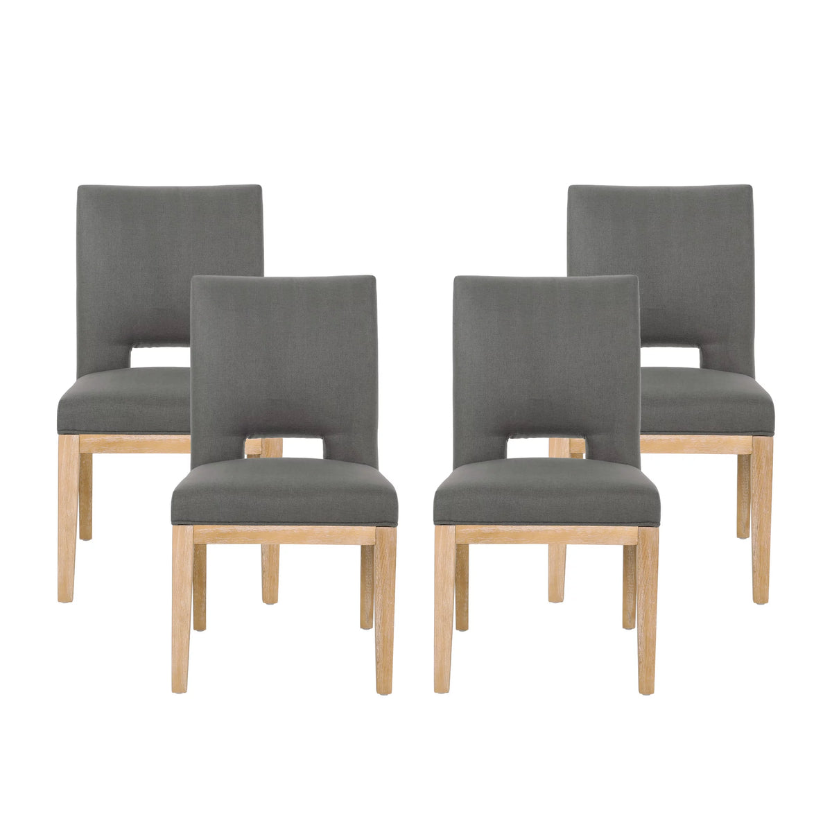 Fabric Upholstered Dining Chairs Set of 4 F937617