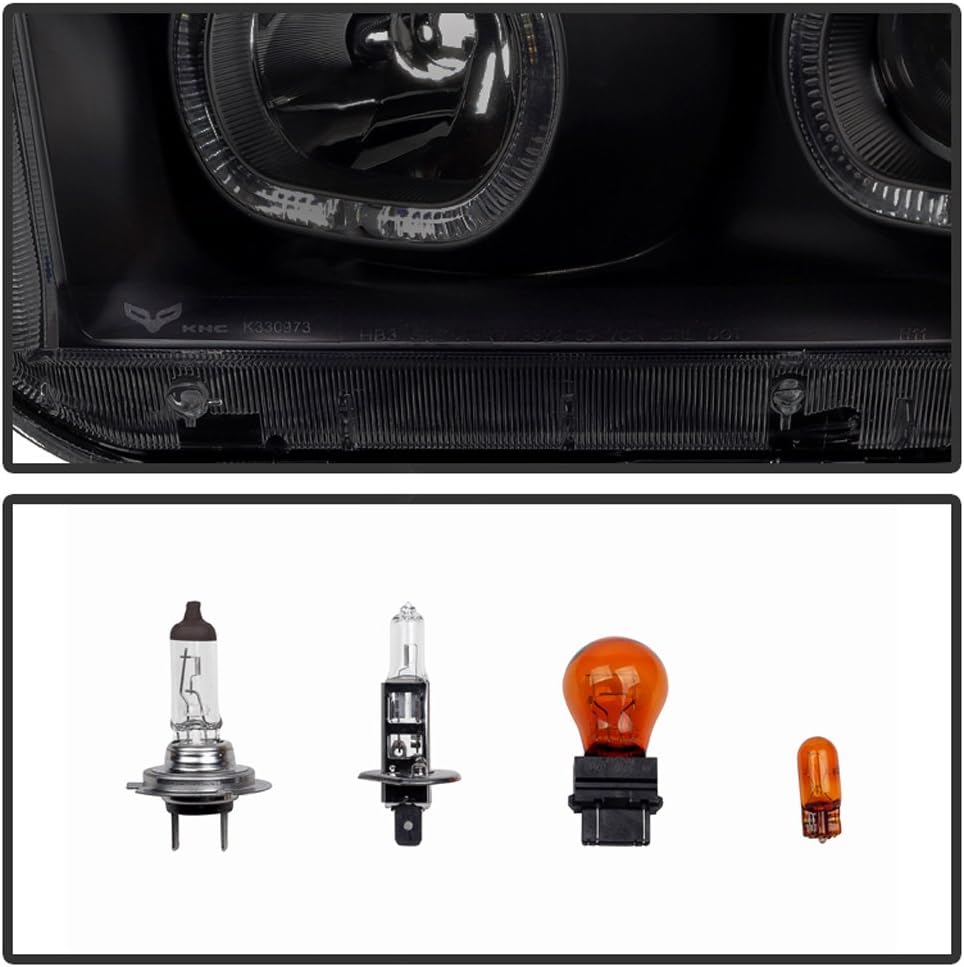 Black Smoked LED Projector Headlights Headlamps K63160