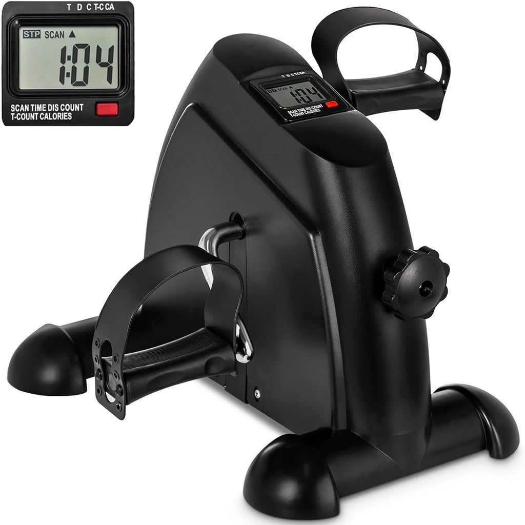 Black Under Desk Exercise Bike with LCD Display J519609