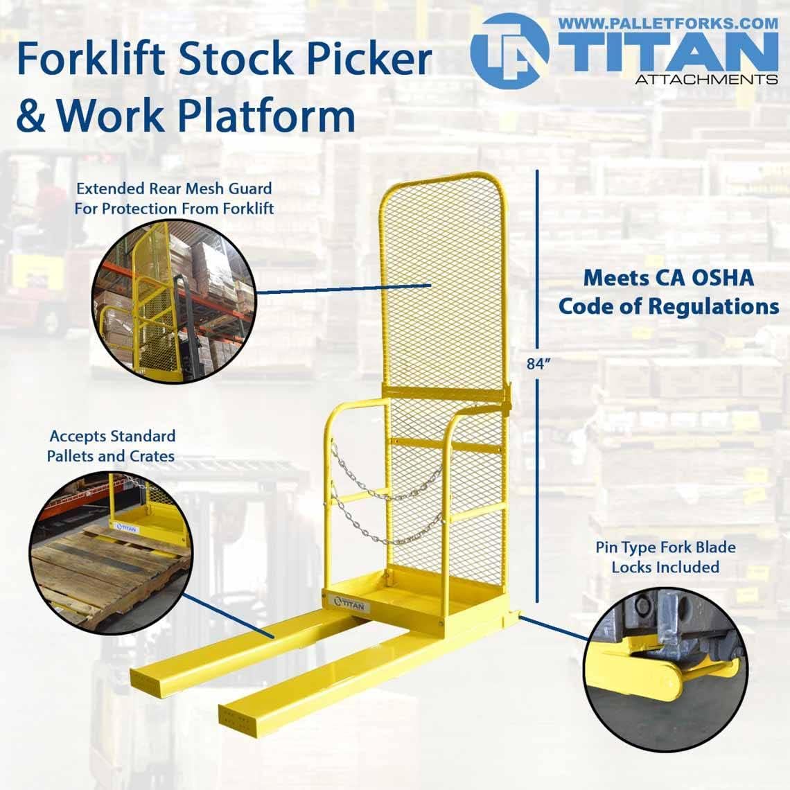 Forklift Stock Picker Work Platform Aerial Order A49516