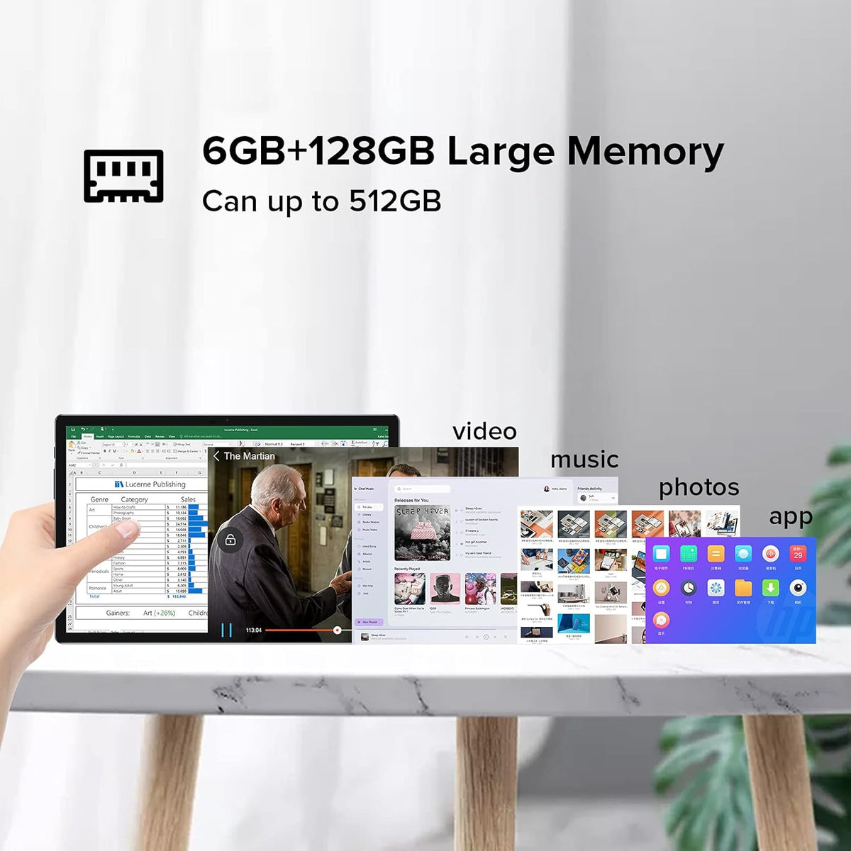 10 inch Android 11 Tablet, 6GB RAM 128GB ROM, Octa Core L4416