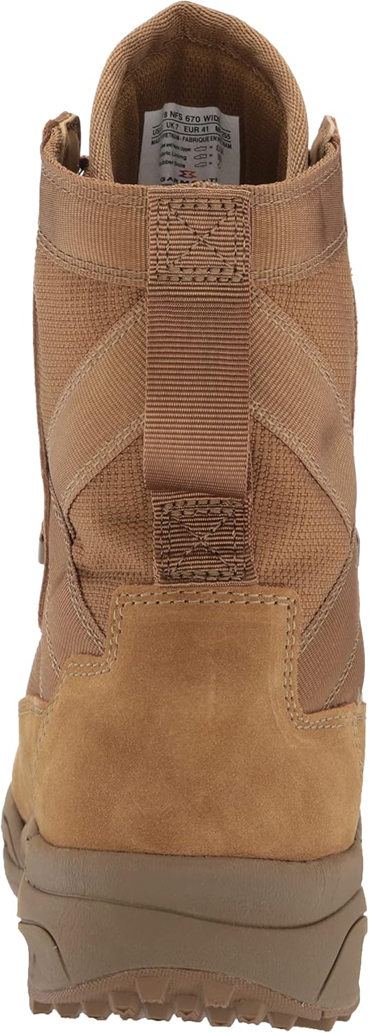 Coyote Suede Leather Combat Boots, Size 14.5 Wide K396