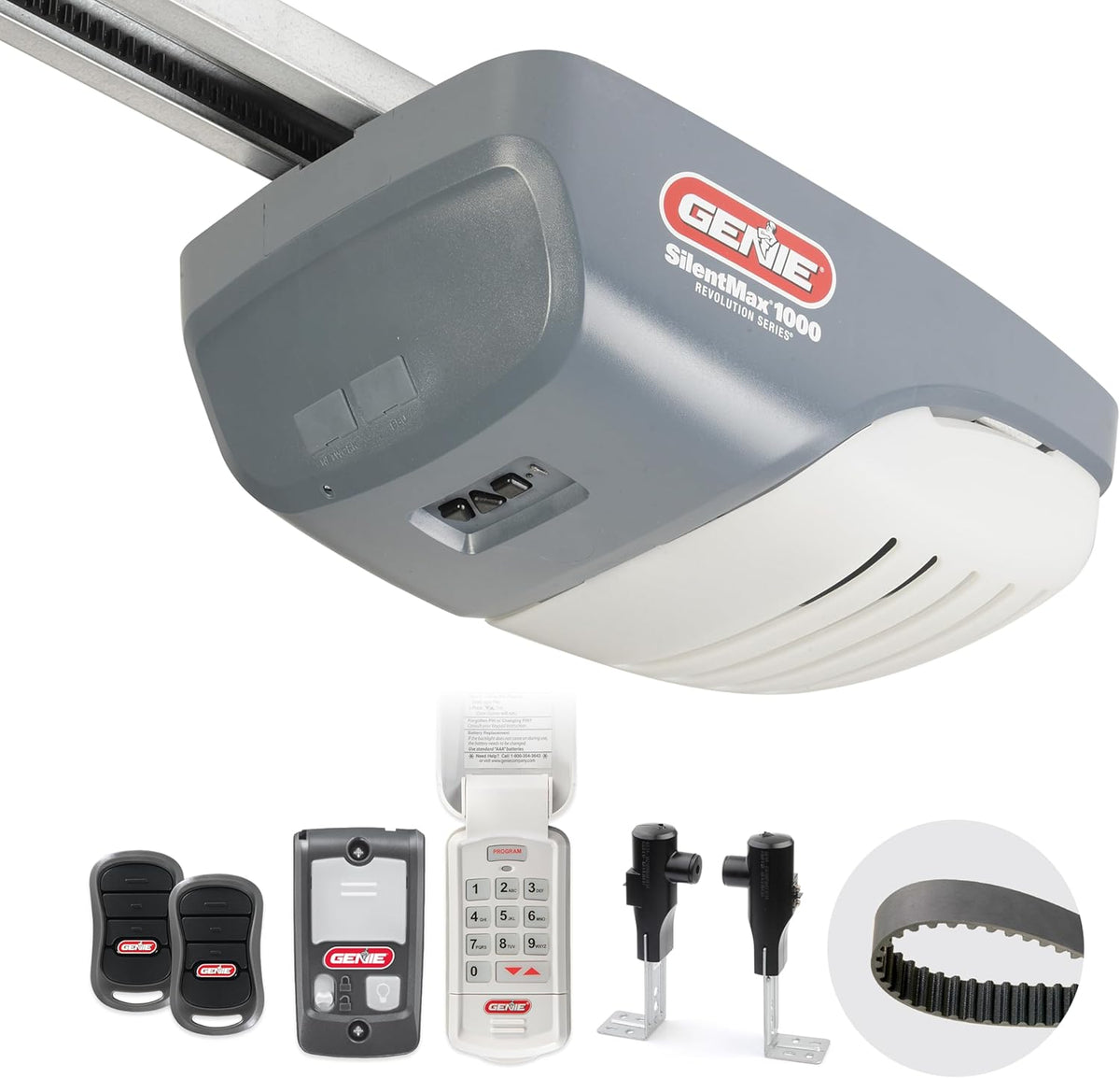 Garage Door Opener with Belt Drive and two Remotes T98501