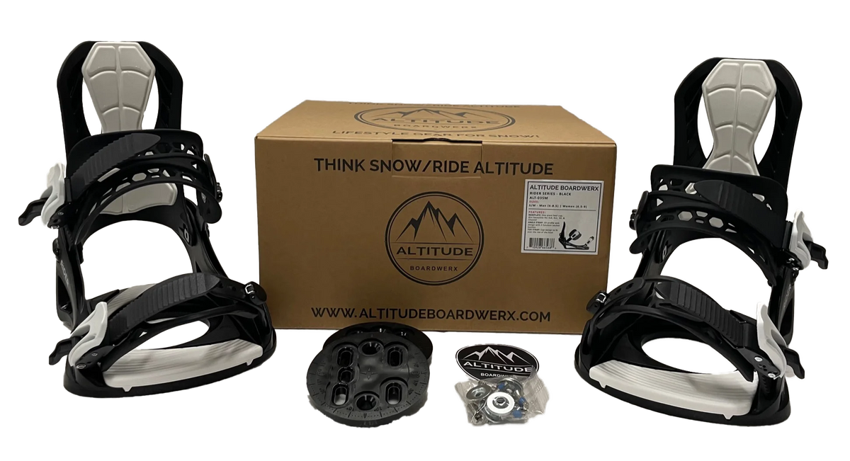 Black Snowboard Bindings L/XL E89268