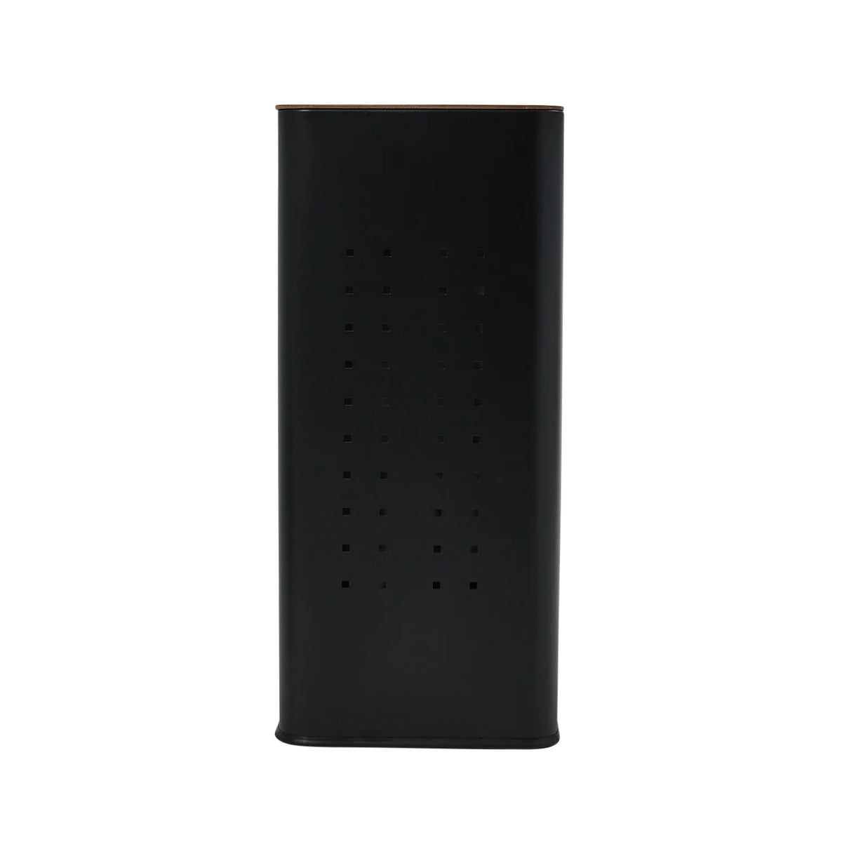 Matte Black Steel Laundry Hamper with Lid D73525