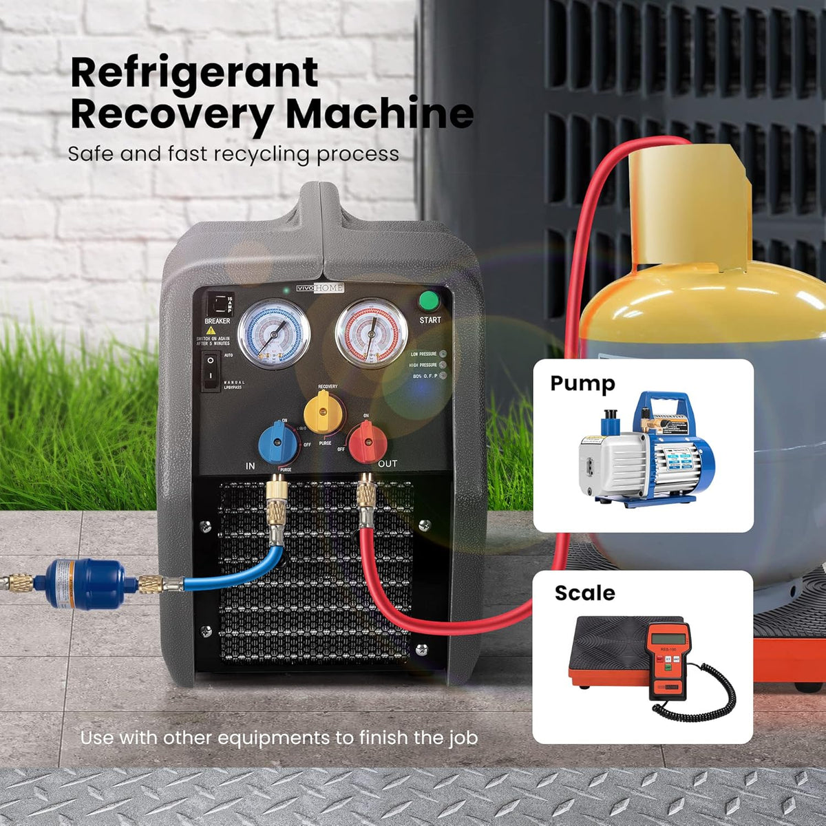 Portable Refrigerant Recovery Machine B8854