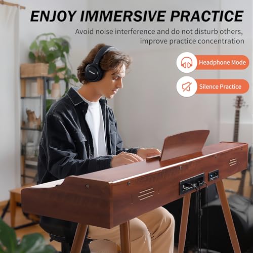88-Key Weighted Action Digital Piano with Triple Pedal R242