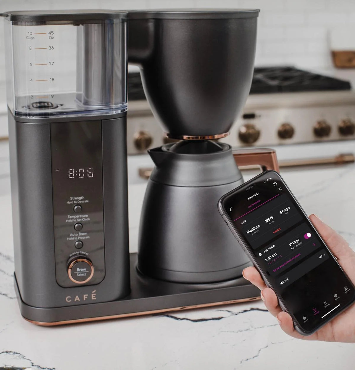 10-Cup Coffee Maker with WiFi Matte Black Q9390