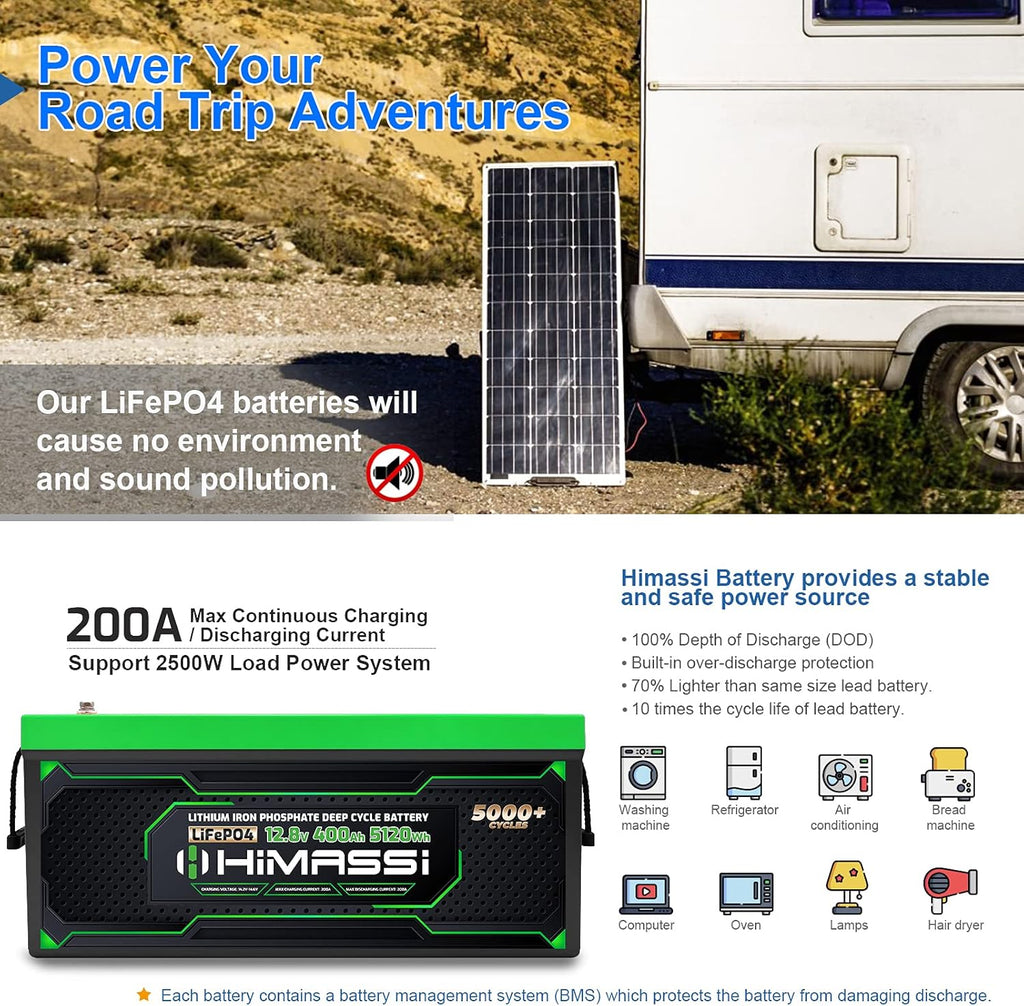 12V 400Ah Lithium Battery with 250A BMS O217617