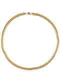 Sterling Silver 14KT Gold Plated Curb Necklace B610
