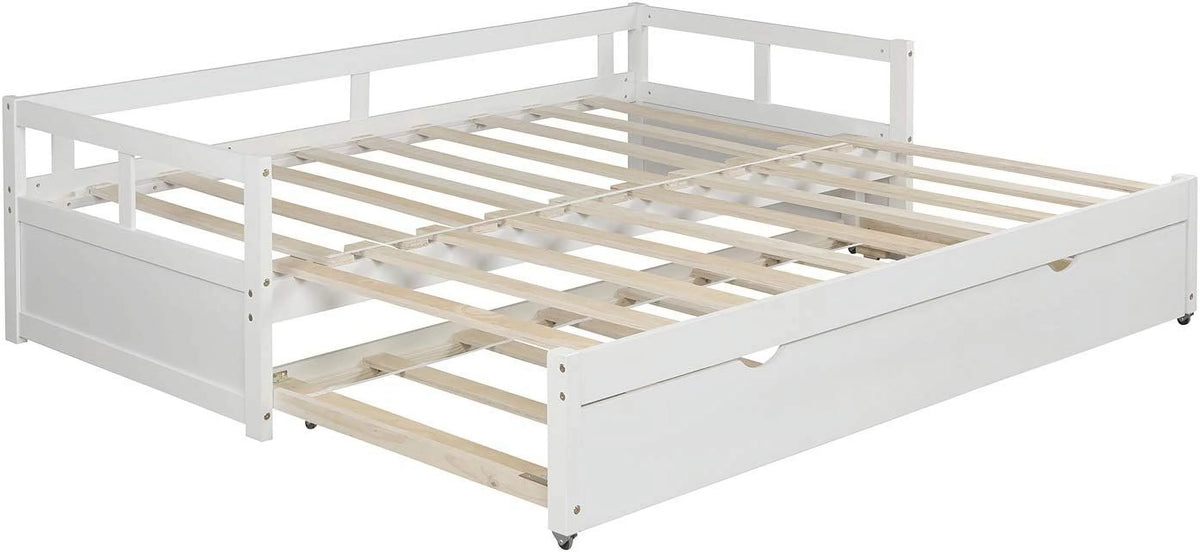 White Wood Extendable Daybed L2120