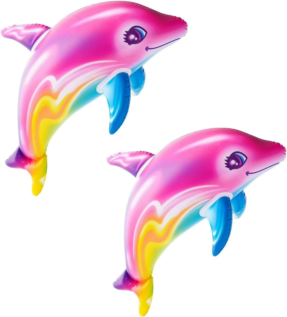 Large 36" Pink Dolphin Inflatable Pool Toy (Set of 2) A654891