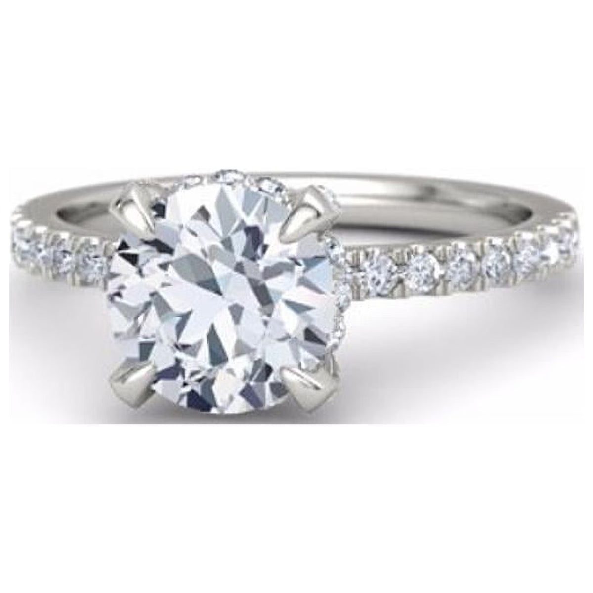 14K White Gold Moissanite Engagement Ring I25538