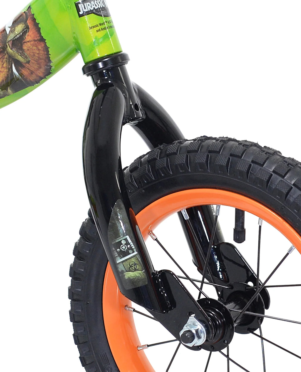 Green and Orange 12-inch Boy's Bicycle with Training Wheel A54074