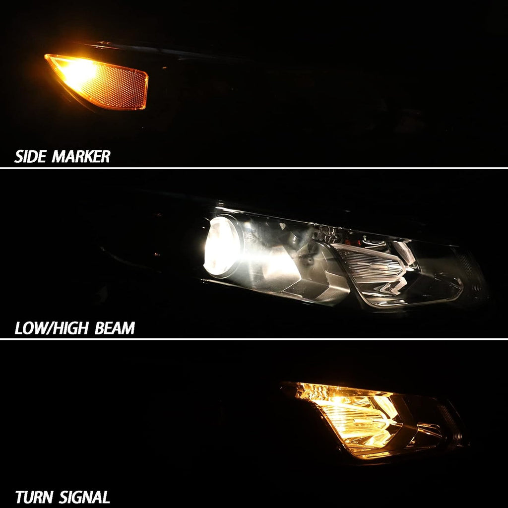 Halogen Headlights Assembly for 2016 2017 2018 Chevrolet Malibu, Passenger Side X100398