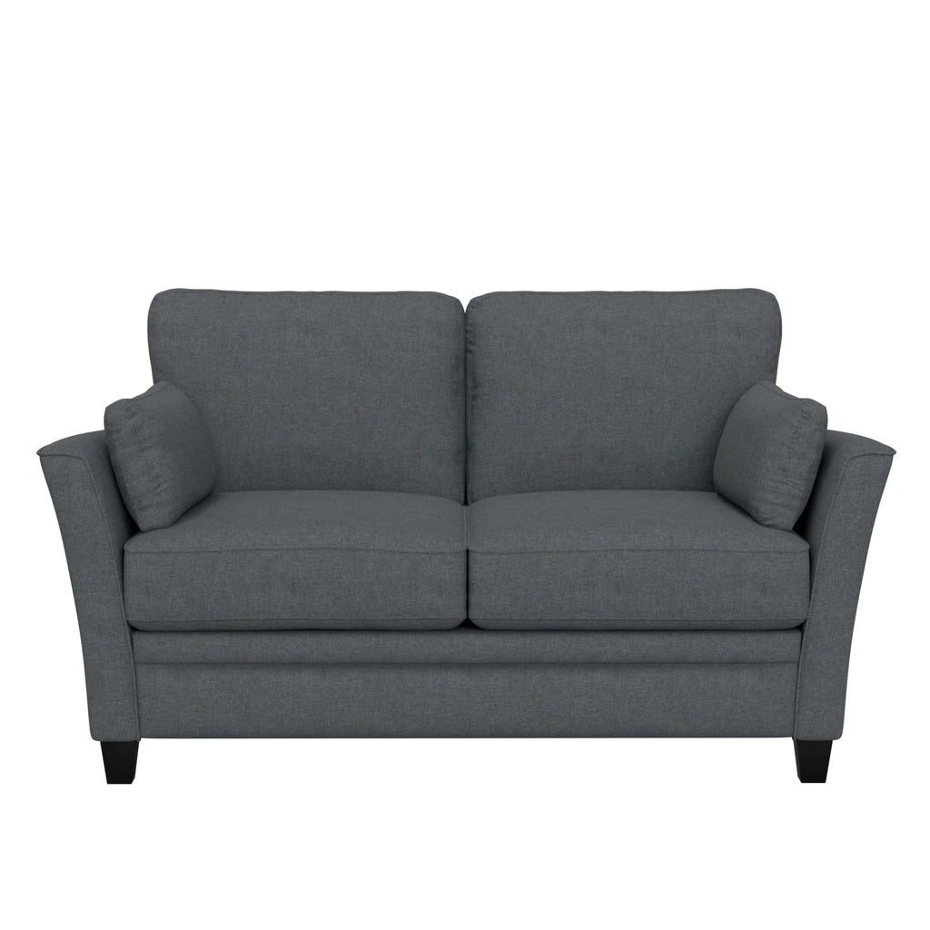 Gray Upholstered Loveseat with 2 Pillows X31939