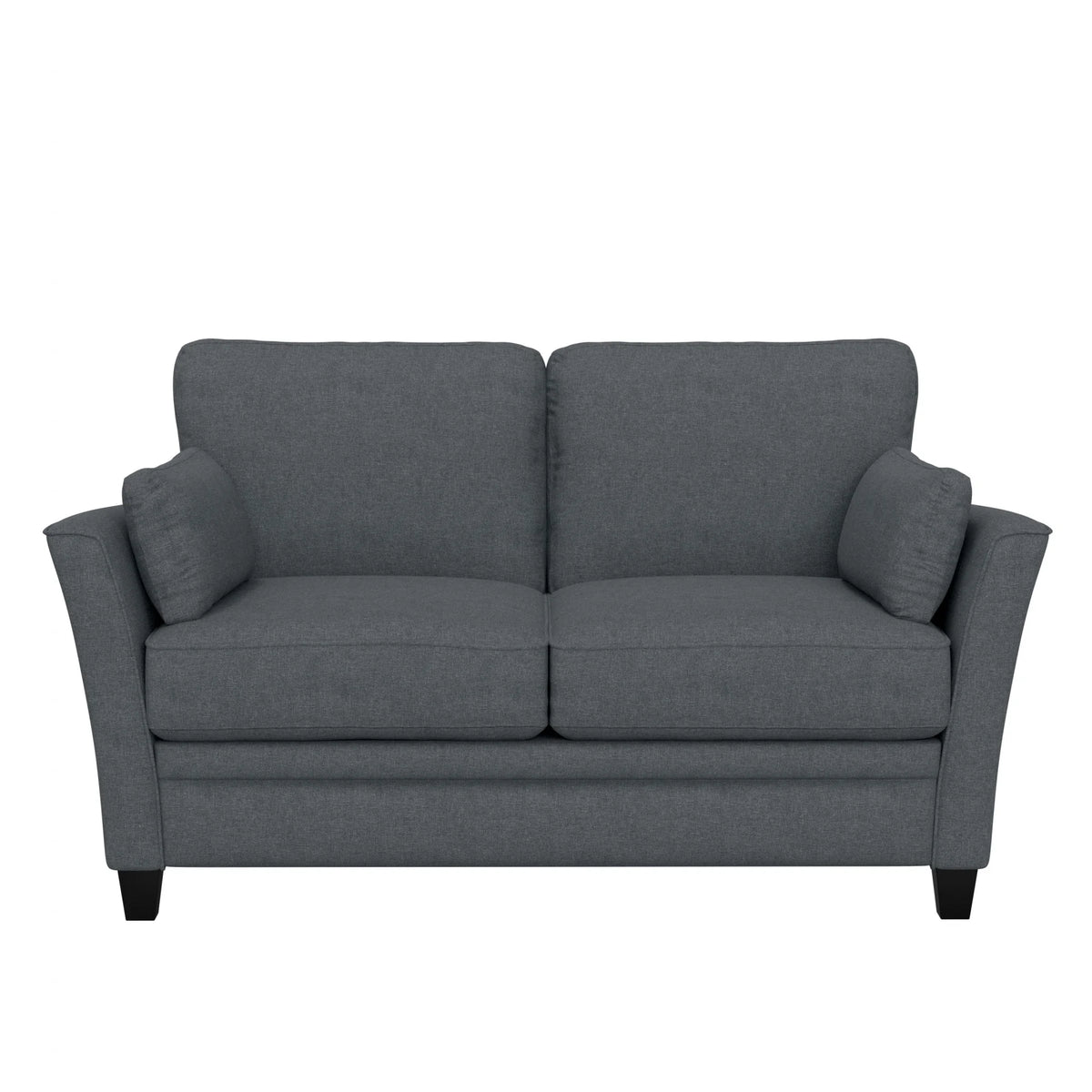 Gray Upholstered Loveseat with 2 Pillows X31939