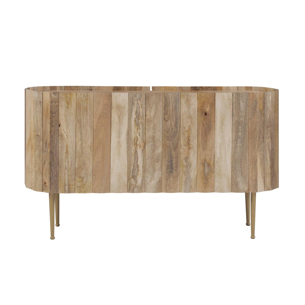 Wood and Iron Console Table with Shelves I6194