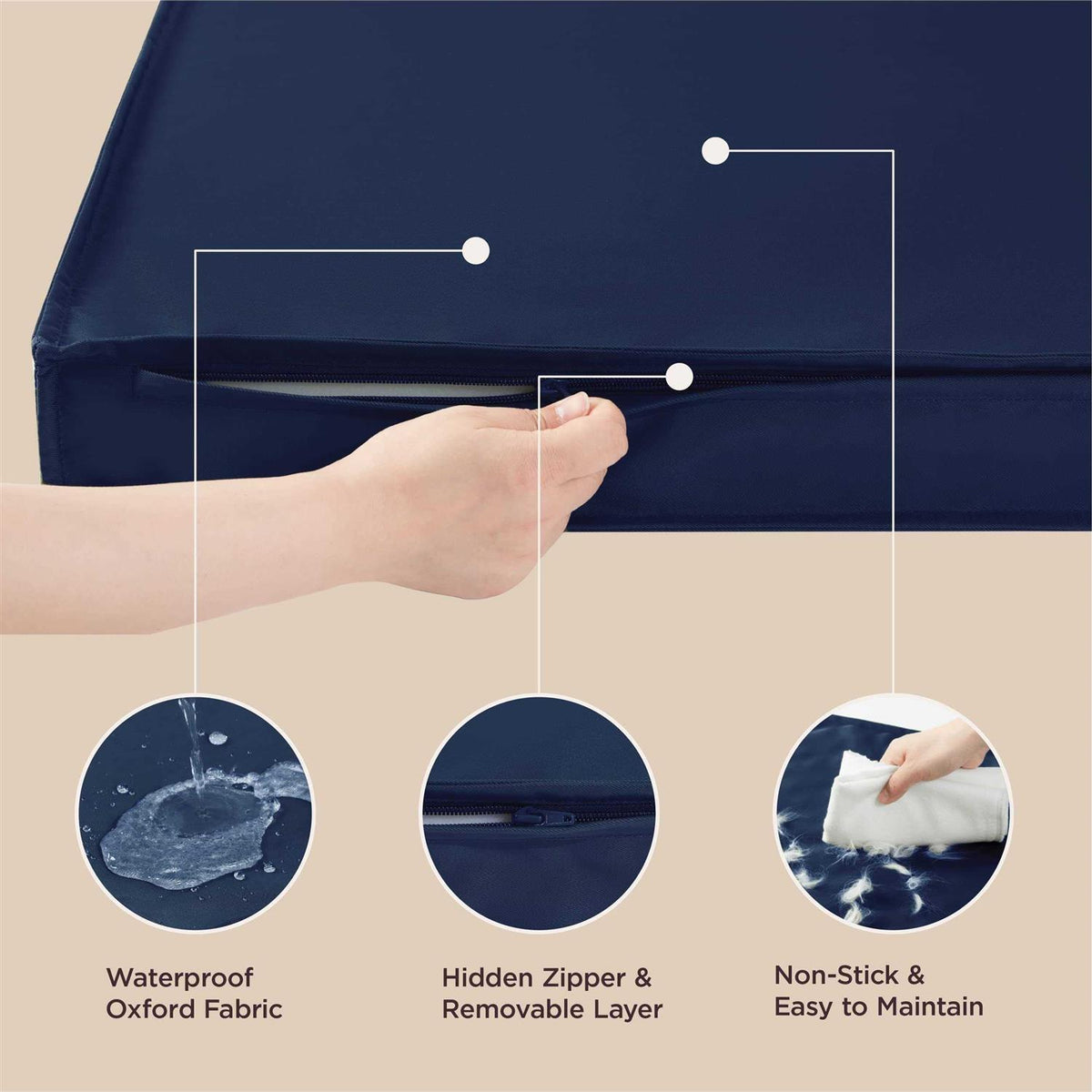 Waterproof Oxford Fabric Dog Bed U255171