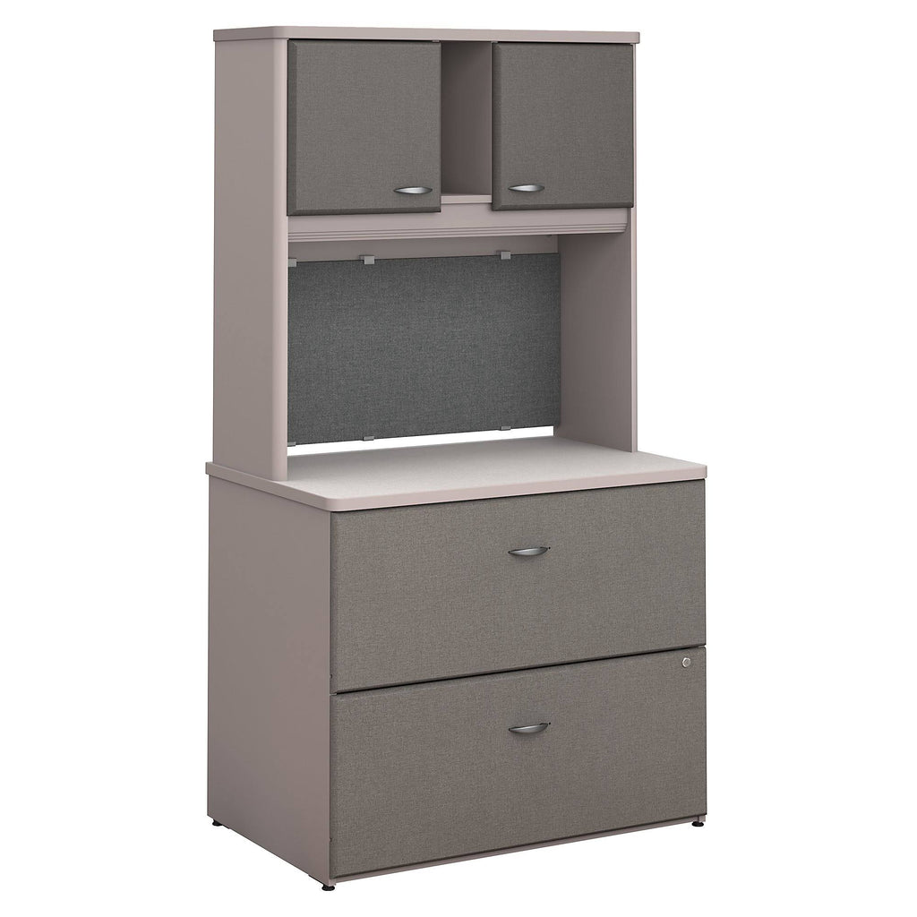 Lateral File Cabinet with Hutch X3031