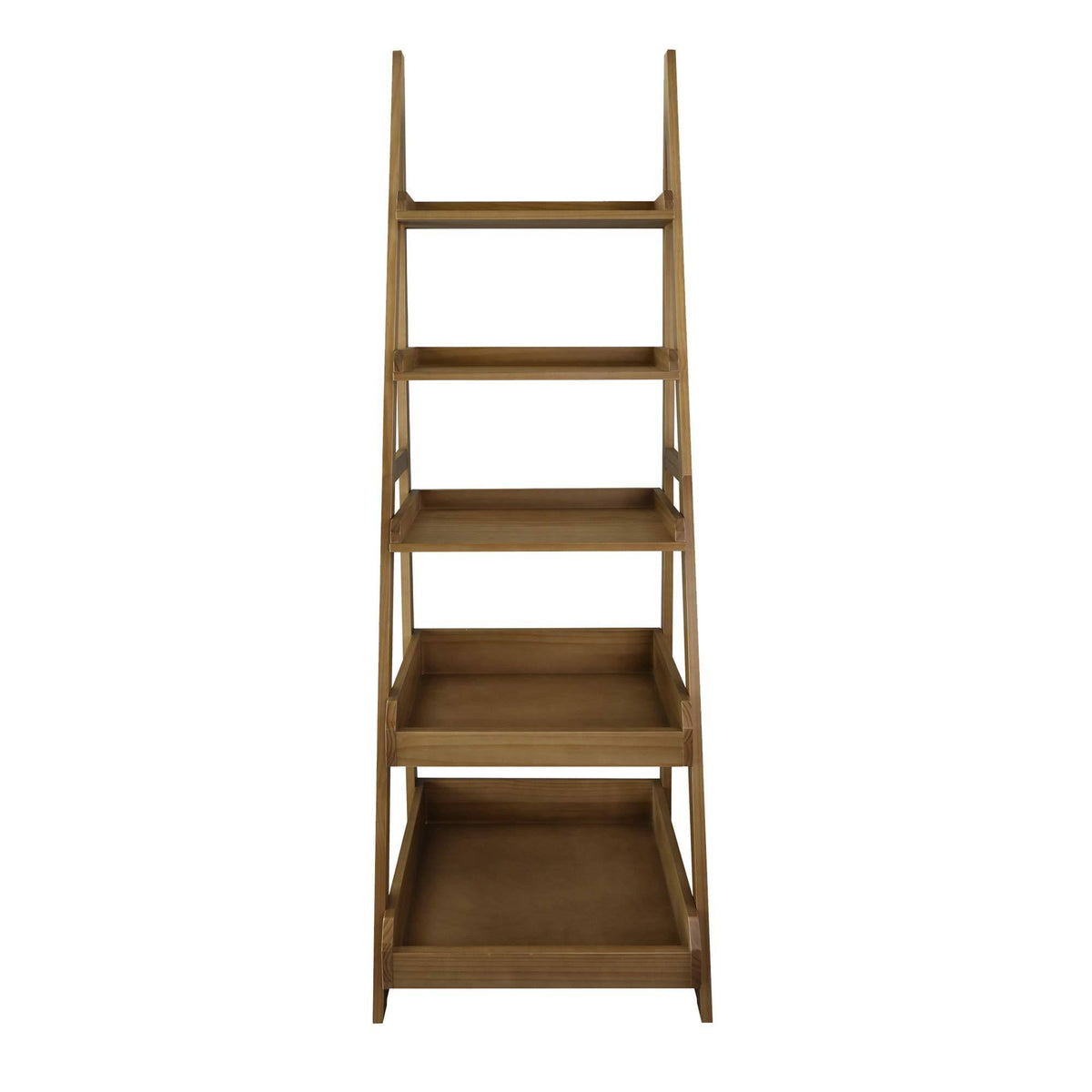 5-Shelf Gray Ladder Bookcase G292