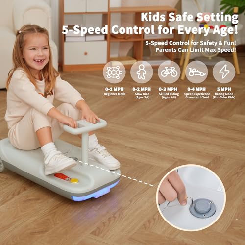 12V Ride-On Car 3 in 1 Gokart Gray C66796