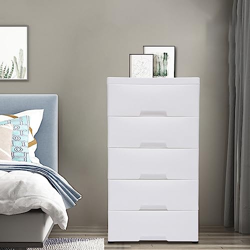 Blue Plastic 5 Drawers Storage Dresser C27768