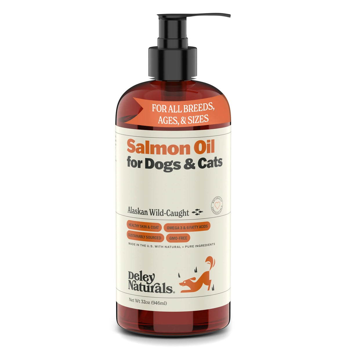 Wild Caught Salmon Oil Supplement 32 Oz W2238