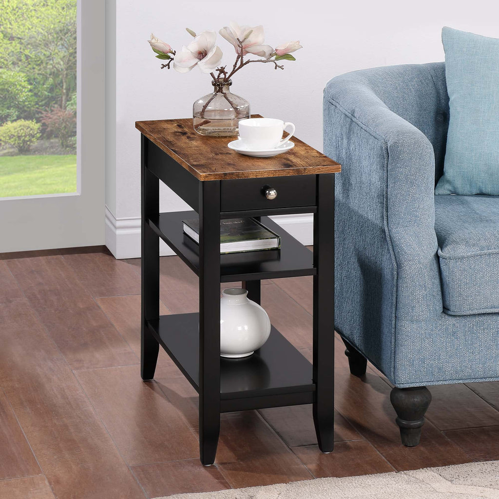 1 Drawer End Table with Shelves N36147